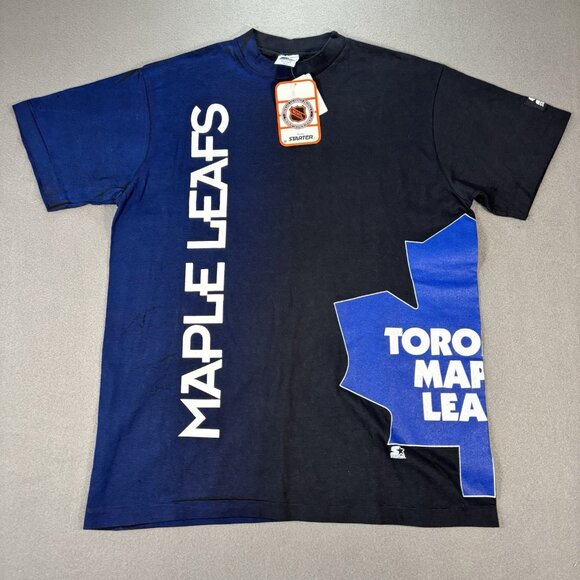 NWT Vintage Starter Toronto Maple Leafs NHL T-Shirt Hockey Mens M Single Stitch - Picture 1 of 16